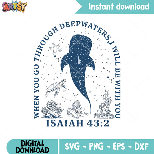 When you go through svg, isaiah 43 2 svg, isaiah bible​ svg