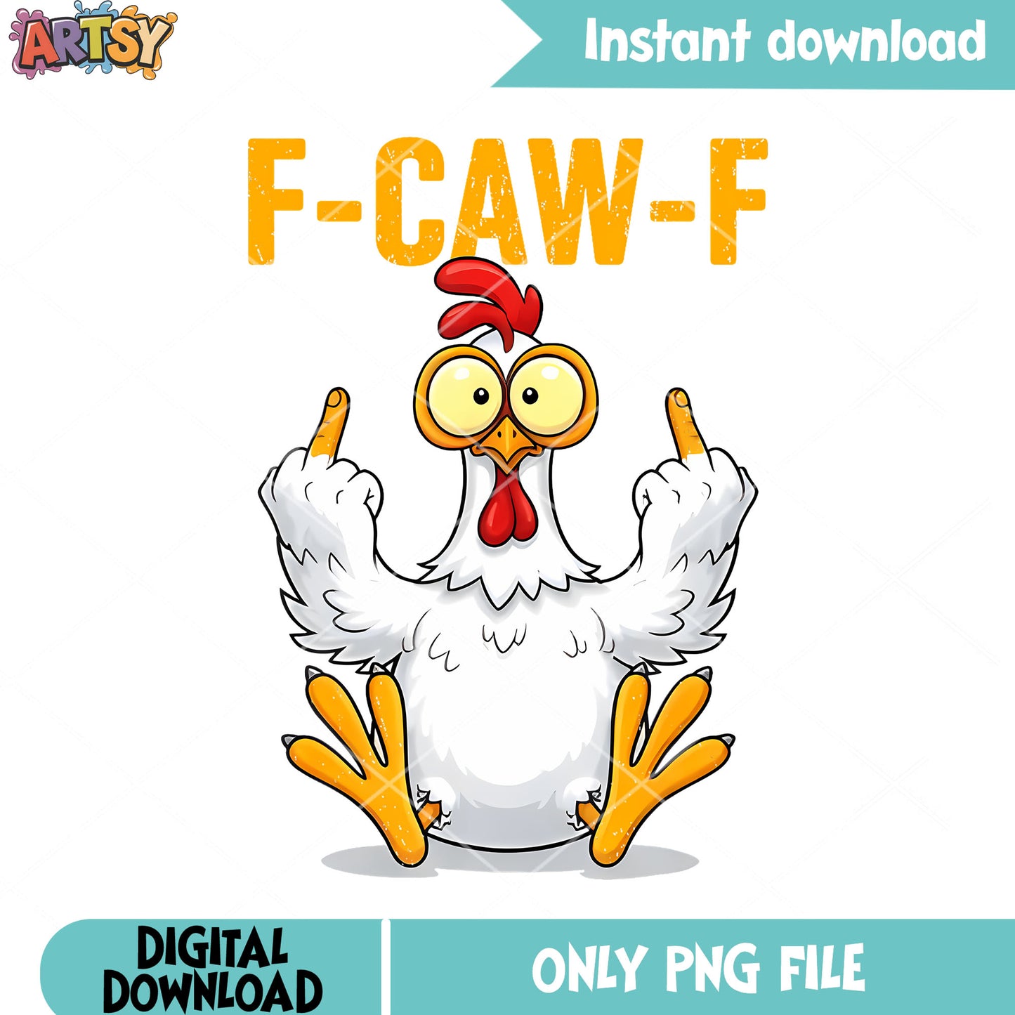 White chicken f caw f png, huge white cock png, rooster meme​ png