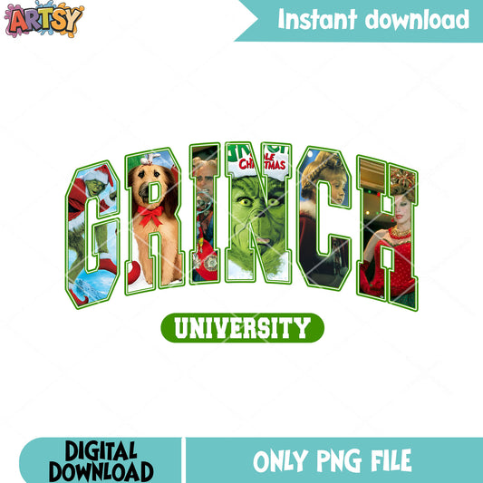 Whollie grinch university png, cindy lou who png, max the dog png