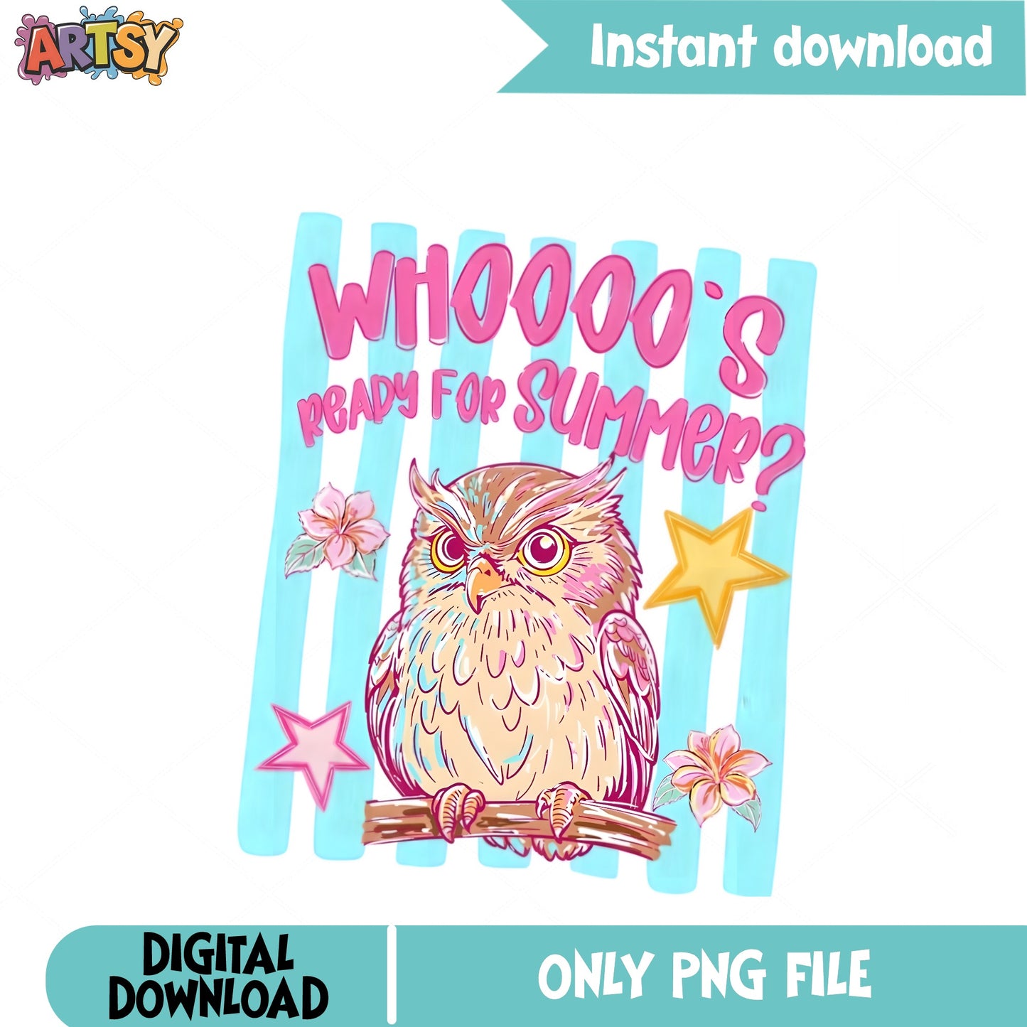 Whoooos Ready For Summer Owl PNG, Cute Owl PNG, Summer PNG