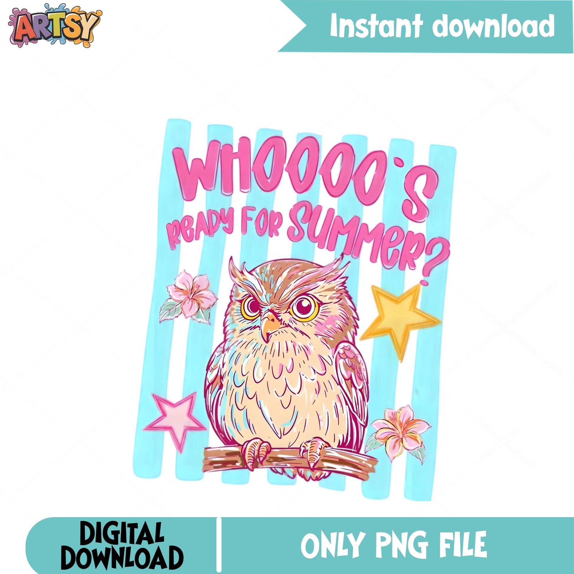 Whoooos Ready For Summer Owl PNG, Cute Owl PNG, Summer PNG