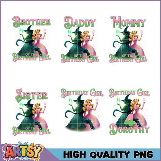 Wicked & Princess Birthday PNG Bundle
