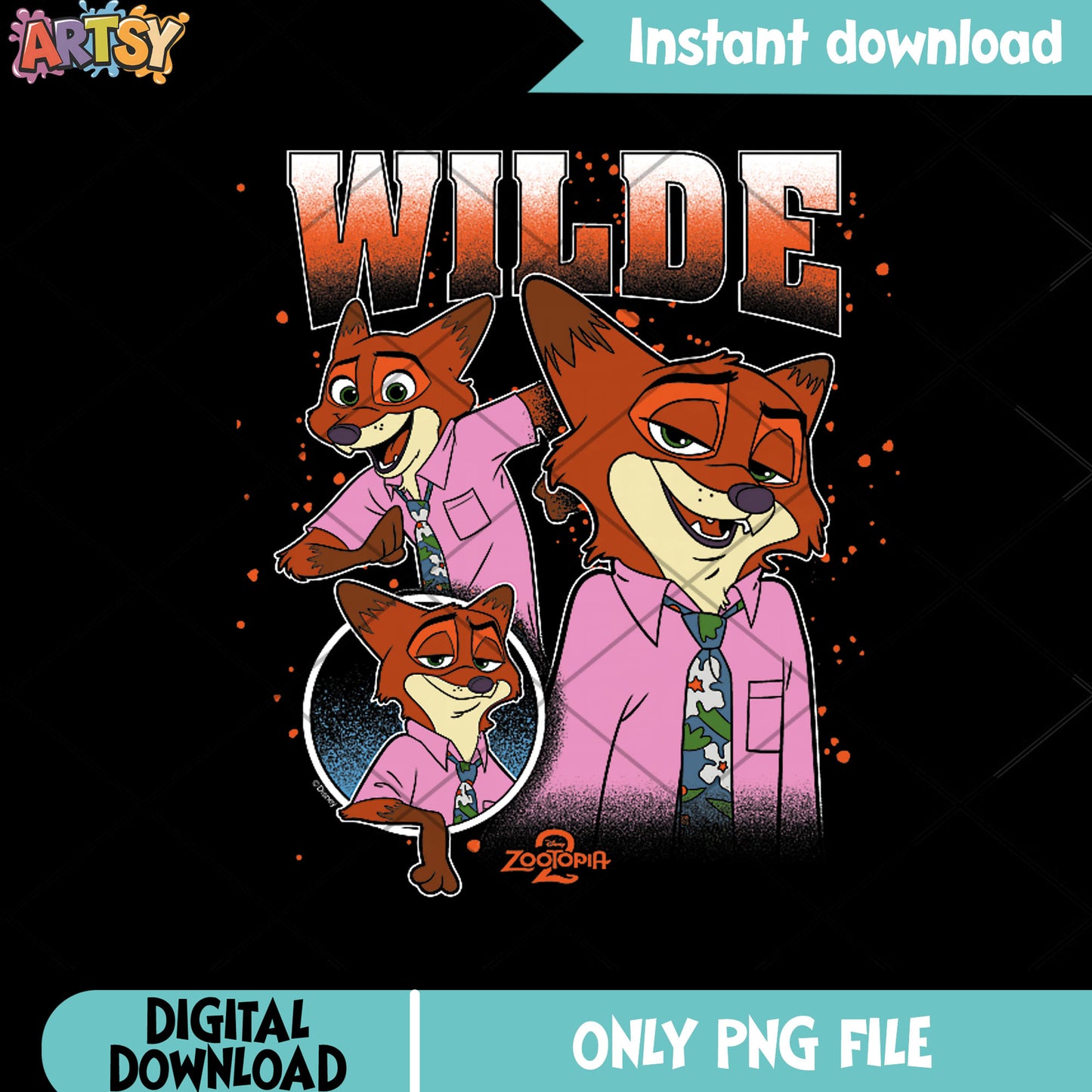 Wilde zootopia poster png, zootopia 2 png, nick wilde png