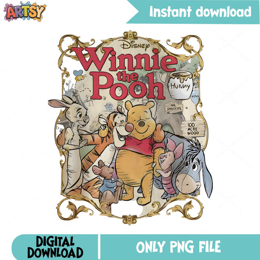 Winnie The Pooh And Friends PNG, Disney Pooh PNG, Tigger Eeyore PNG