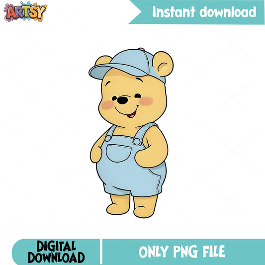 Winnie The Pooh Baby PNG, Cute Pooh Bear Clipart, Disney PNG