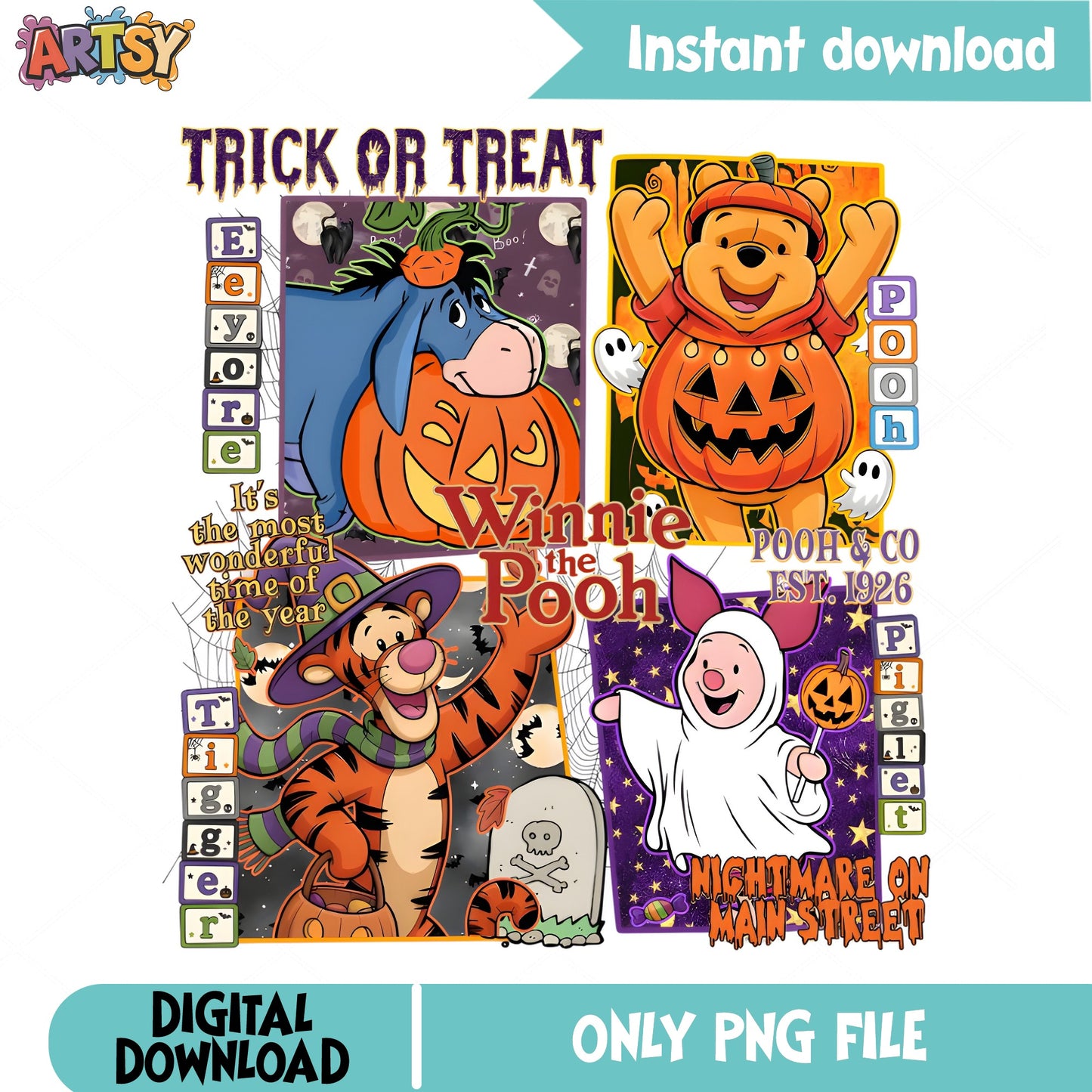 Winnie The Pooh Halloween PNG, Trick Or Treat PNG, Disney PNG