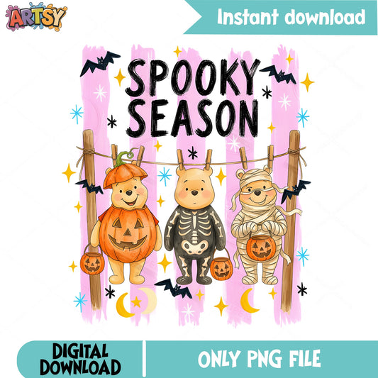 Winnie The Pooh Spooky Season PNG, Halloween PNG, Disney PNG