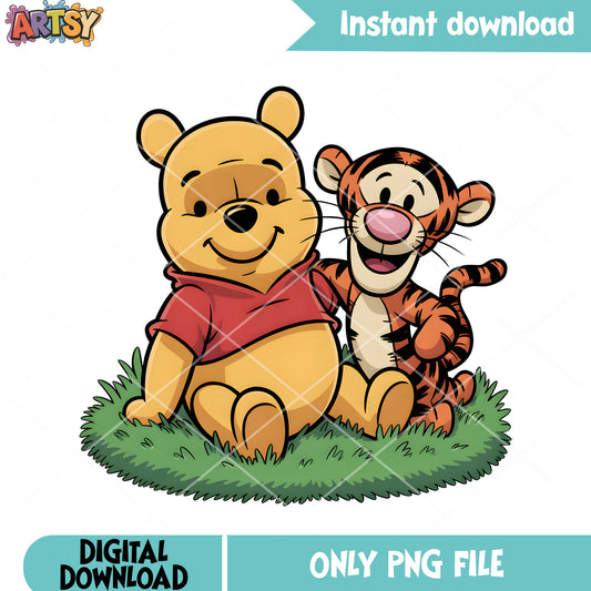 Winnie friends tiger pooh png, disney tiger png, disney pooh bear png