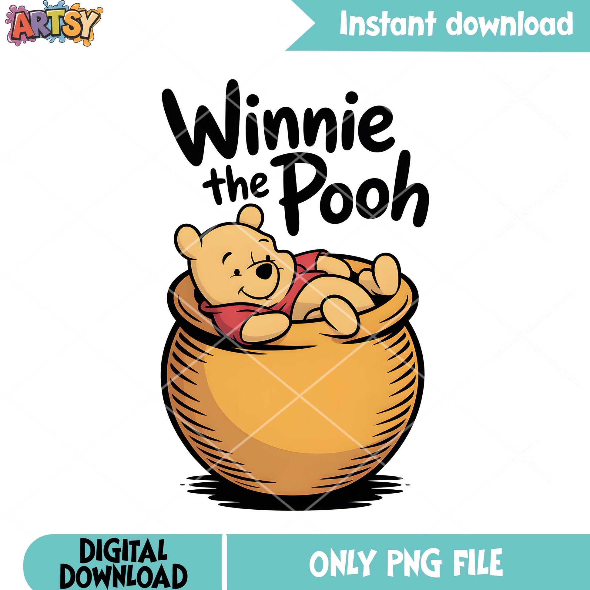 Winnie in honey pot png, winnie the pooh png, disney pooh png