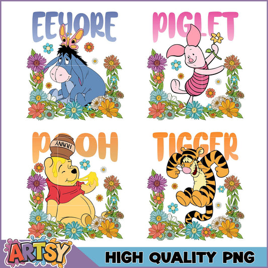 Winnie the Pooh Friends PNG Bundle High Quality Images