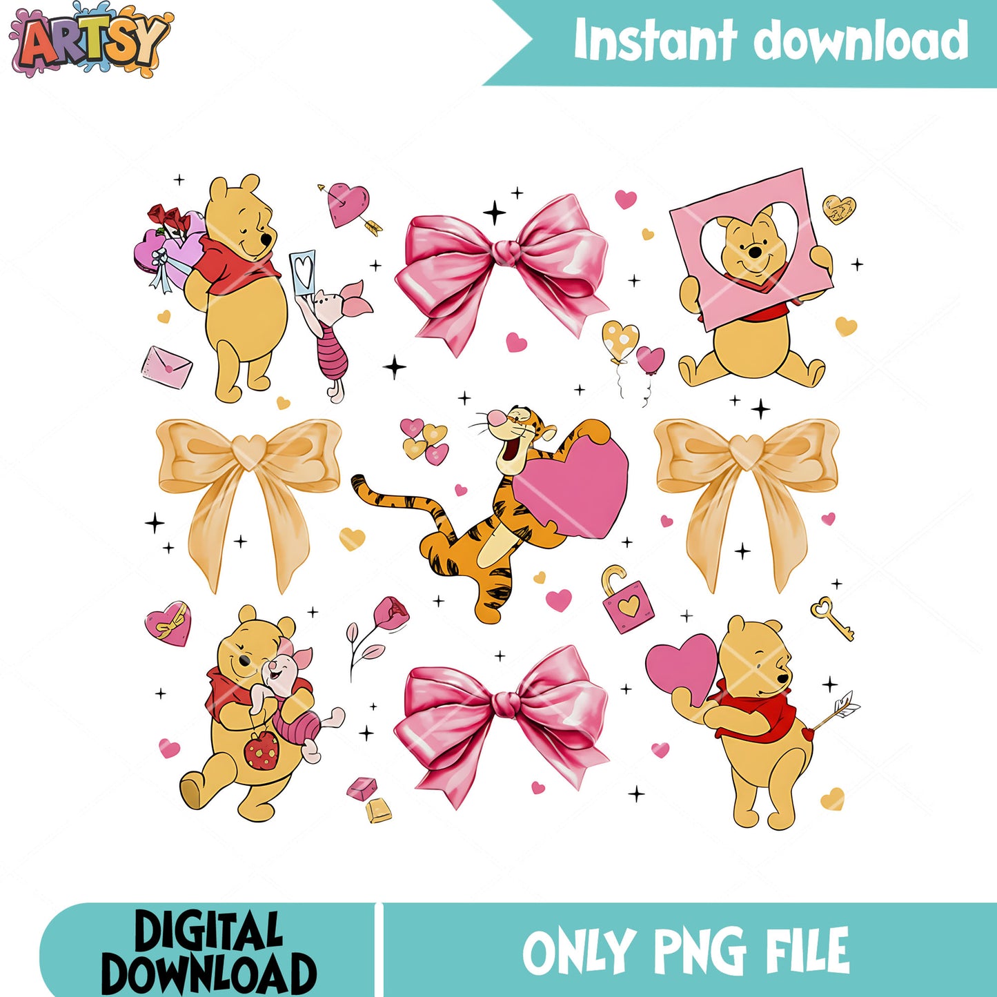 Winnie the Pooh png,valentine_s day png,cute decorations png