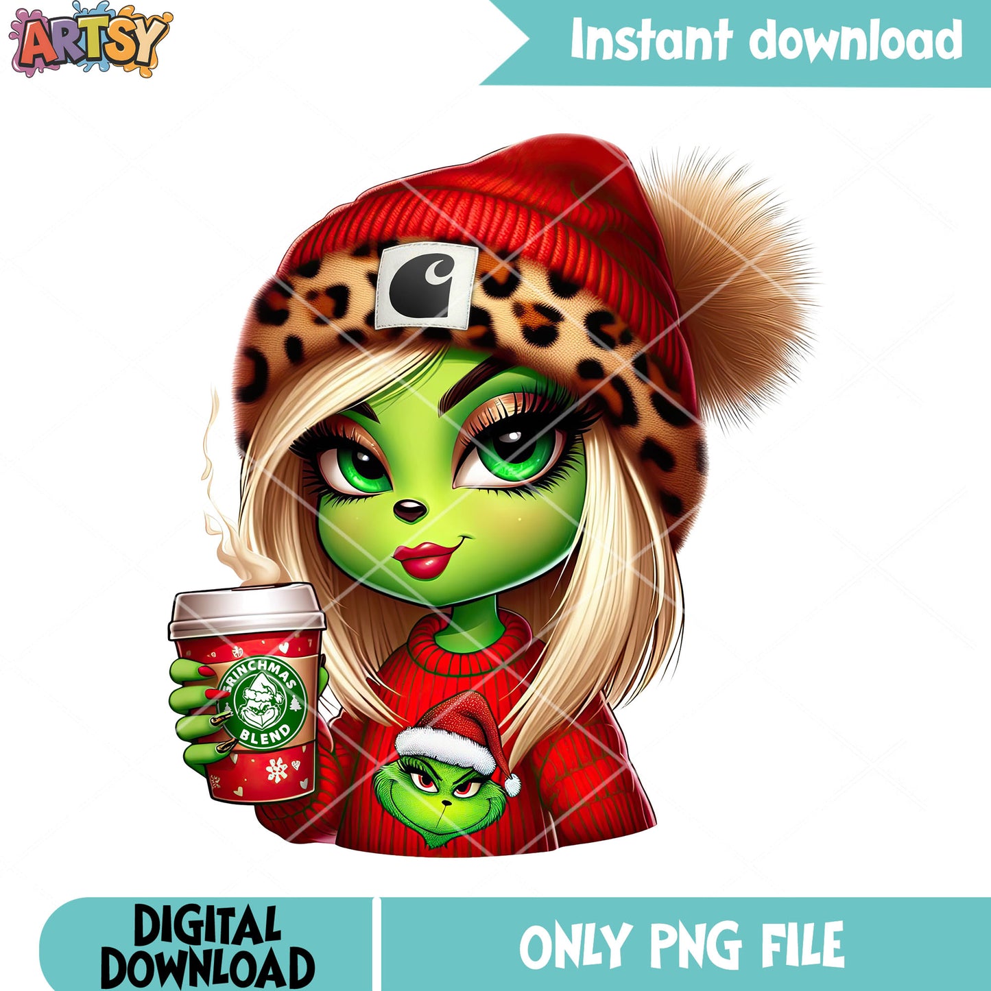 Winter vibes grinch png, merry xmas png, the grinch png