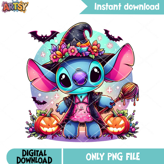 Witches hat png, scary halloween png, wicker pumpkin png