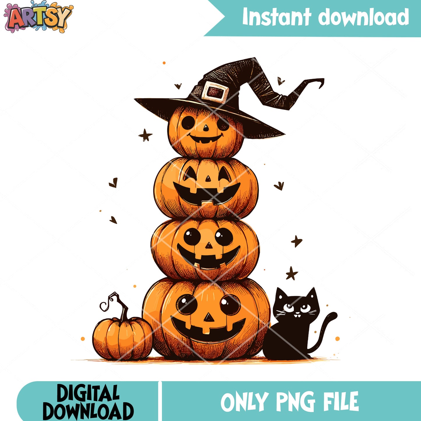 Witches hat star png, wicker pumpkin png, halloween scary png