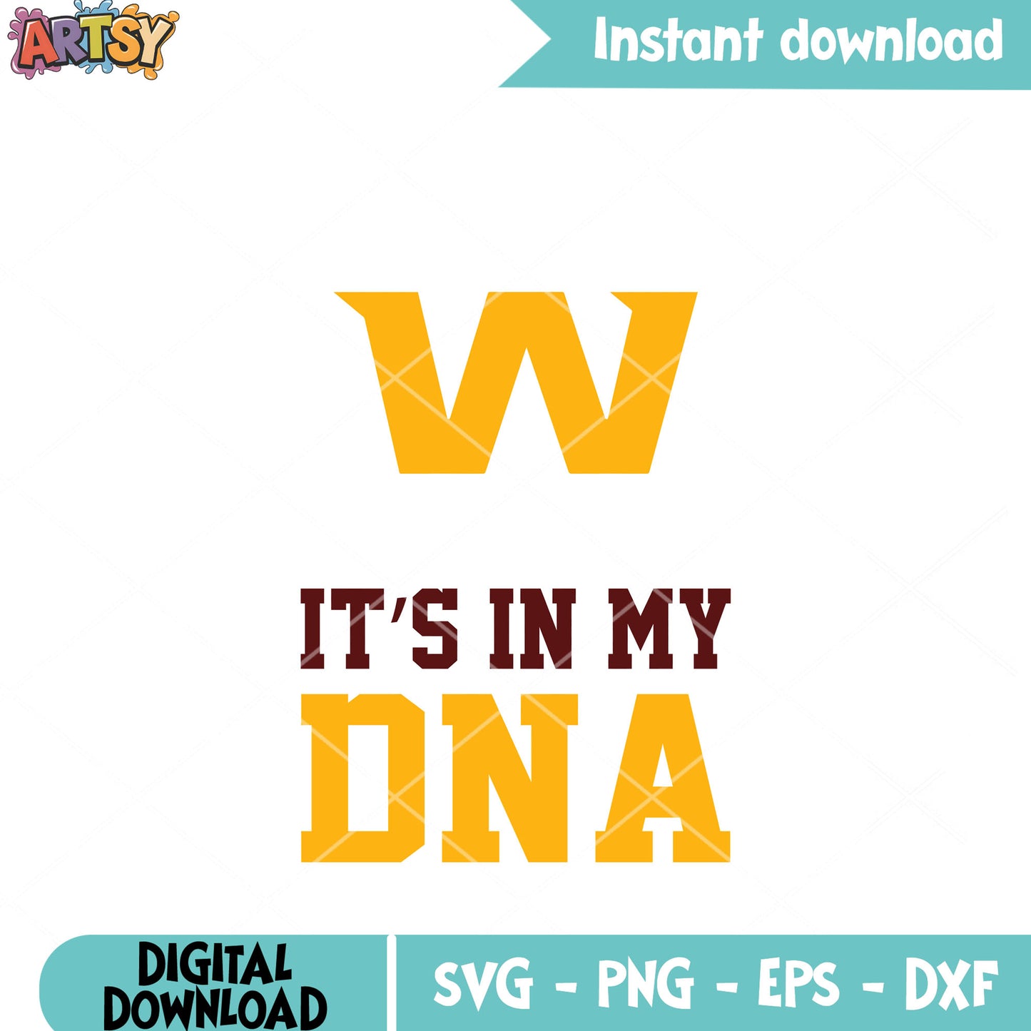 W its in my dna svg, washington redskin svg, FedEx Field svg