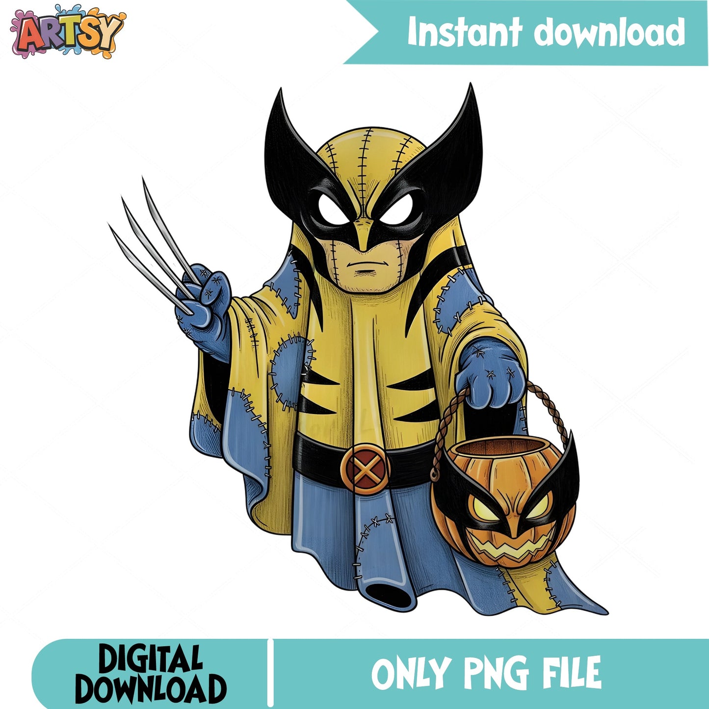Wolverine Halloween Ghost PNG, Marvel Halloween PNG, Spooky PNG