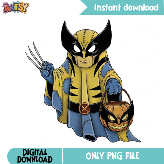 Wolverine Halloween Ghost PNG, Marvel Halloween PNG, Spooky PNG