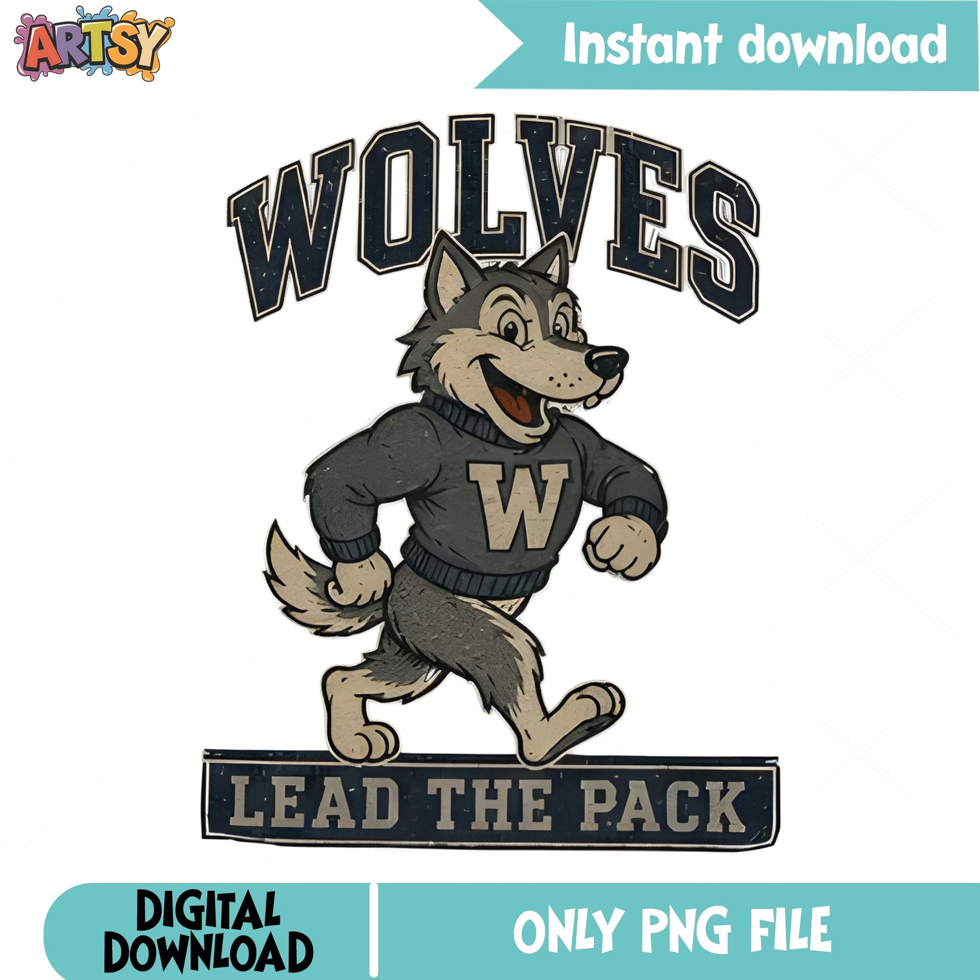 Wolves Lead The Pack Mascot PNG, Wolf School Spirit PNG, Team PNG