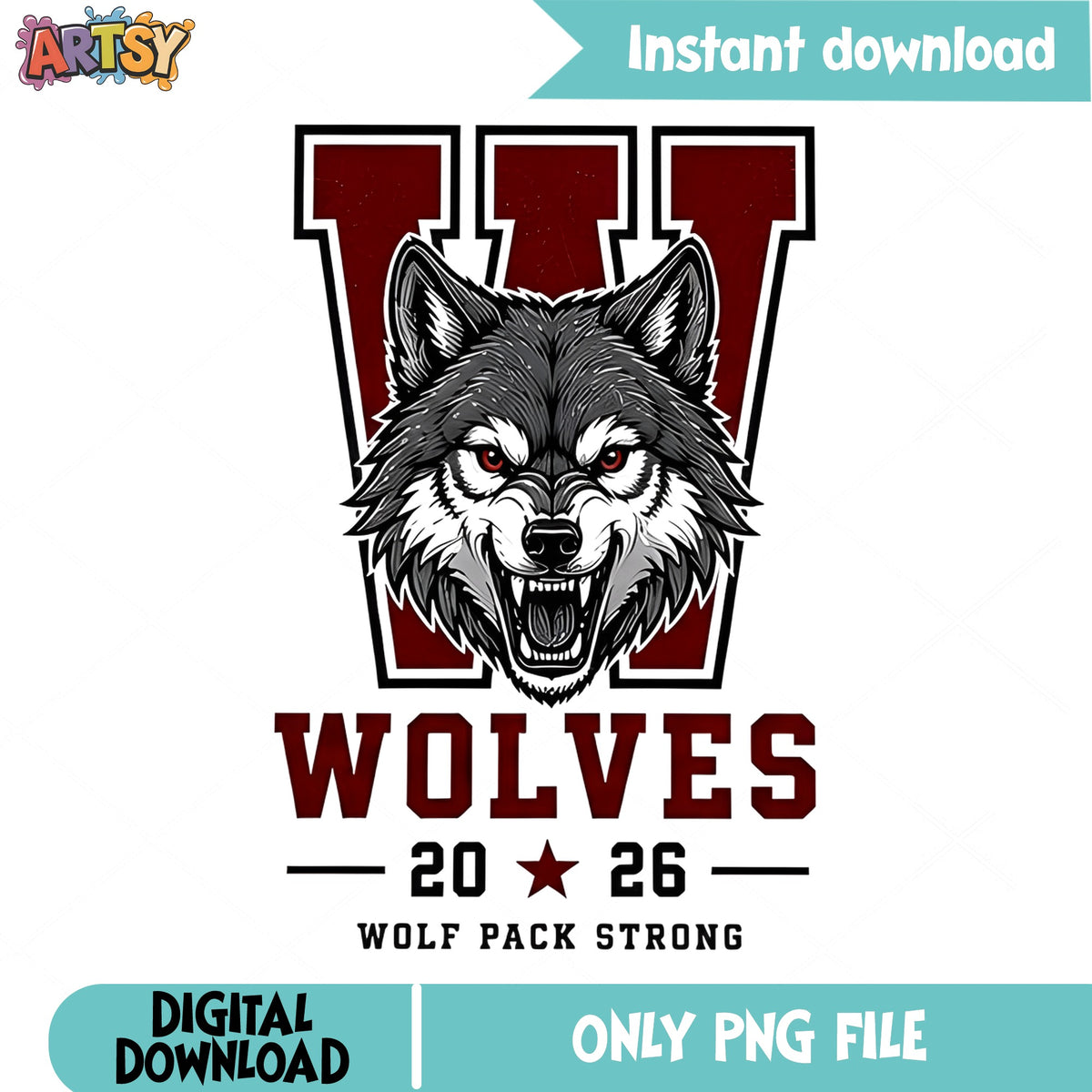 Wolves Mascot PNG, Wolf Pack Strong School Spirit PNG, Team PNG