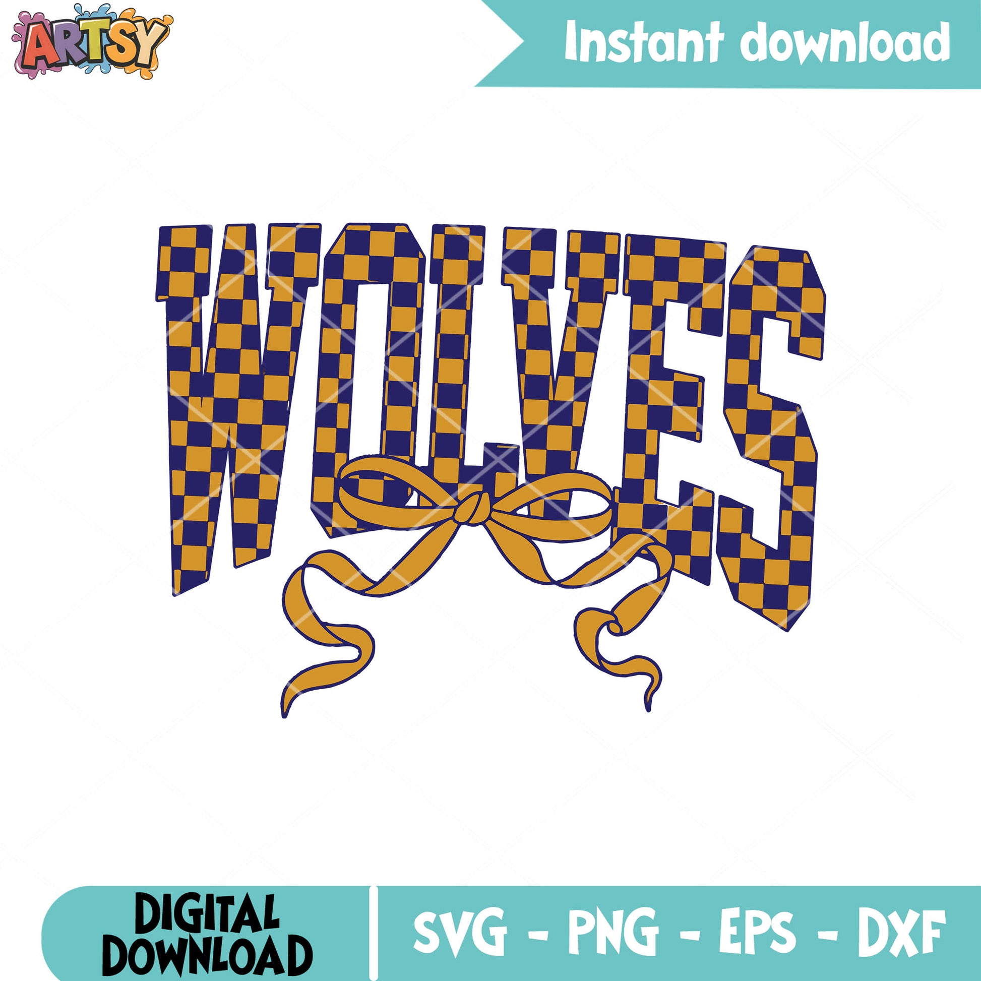 Wolves game day bow tie svg, Minnesota Timberwolves​ svg, game day svg