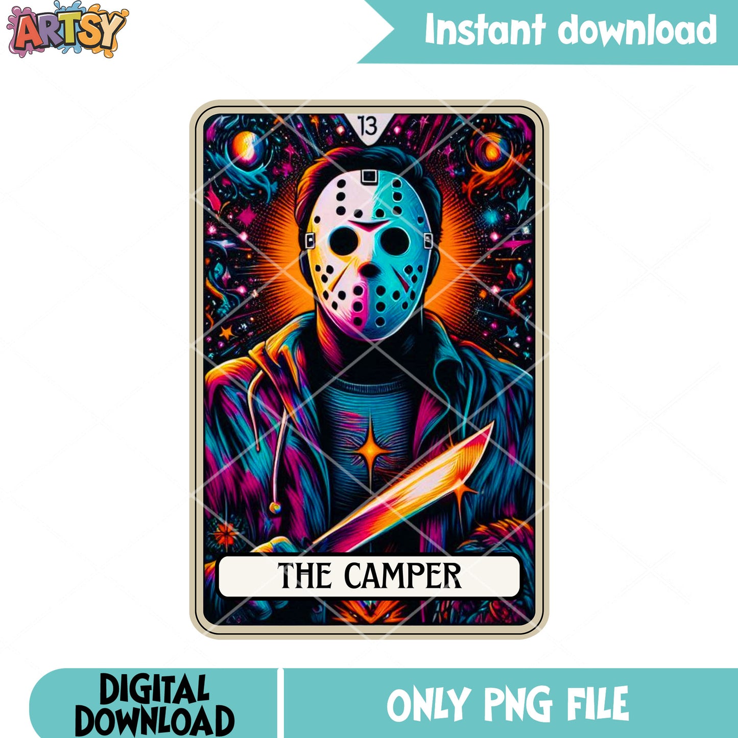 Wondrous galaxy killer png, spooky forest png, Friday the 13th png