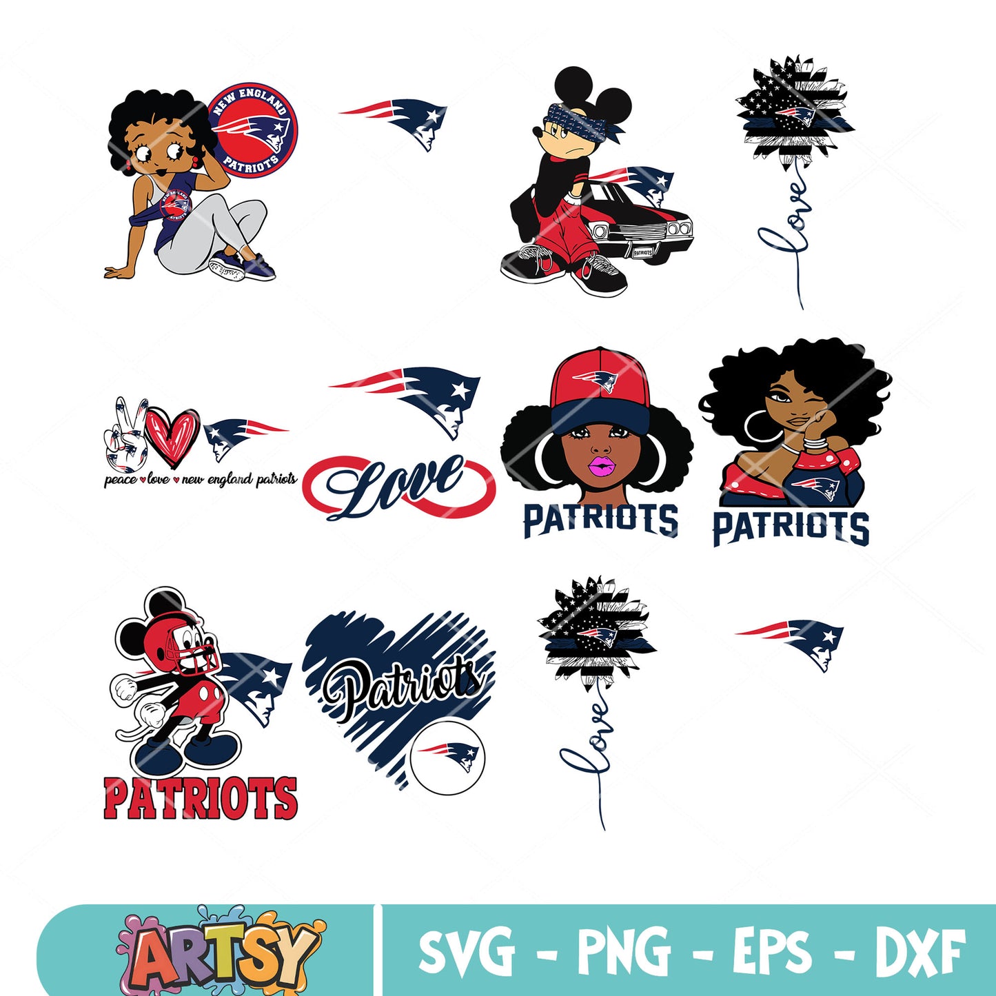 Won not done 2020 bundle svg, New England Patriots svg, mickey mouse svg