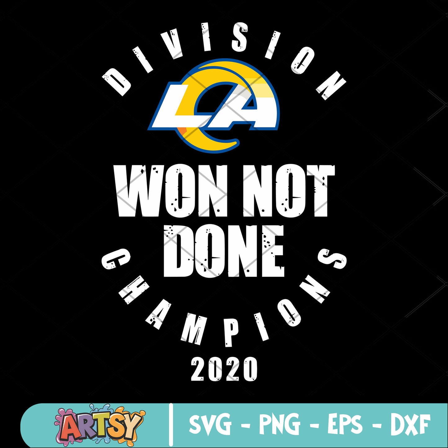 Won not done svg, usa football svg, los angeles rams svg