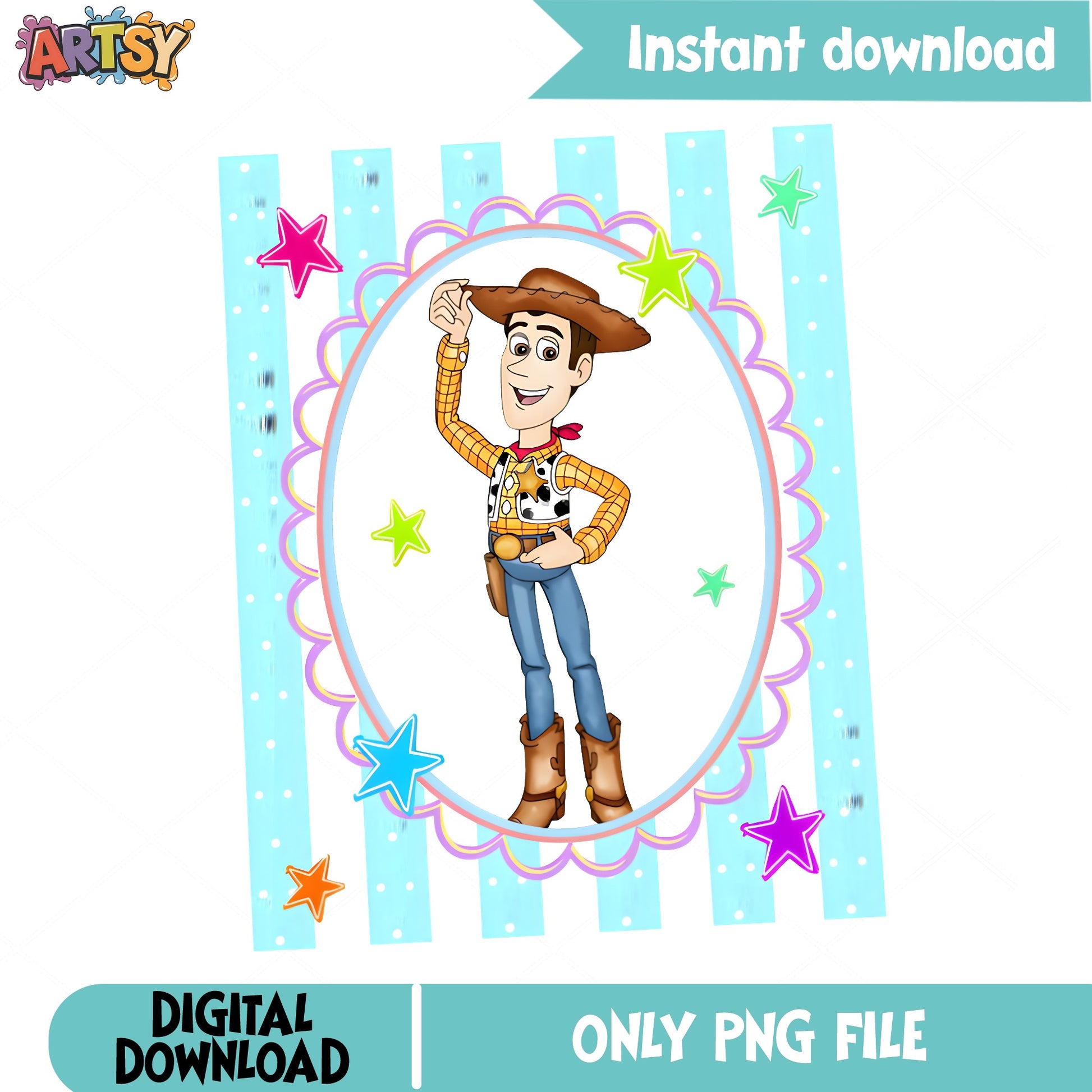 Woody Toy Story PNG, Disney Pixar Clipart, Birthday Party PNG