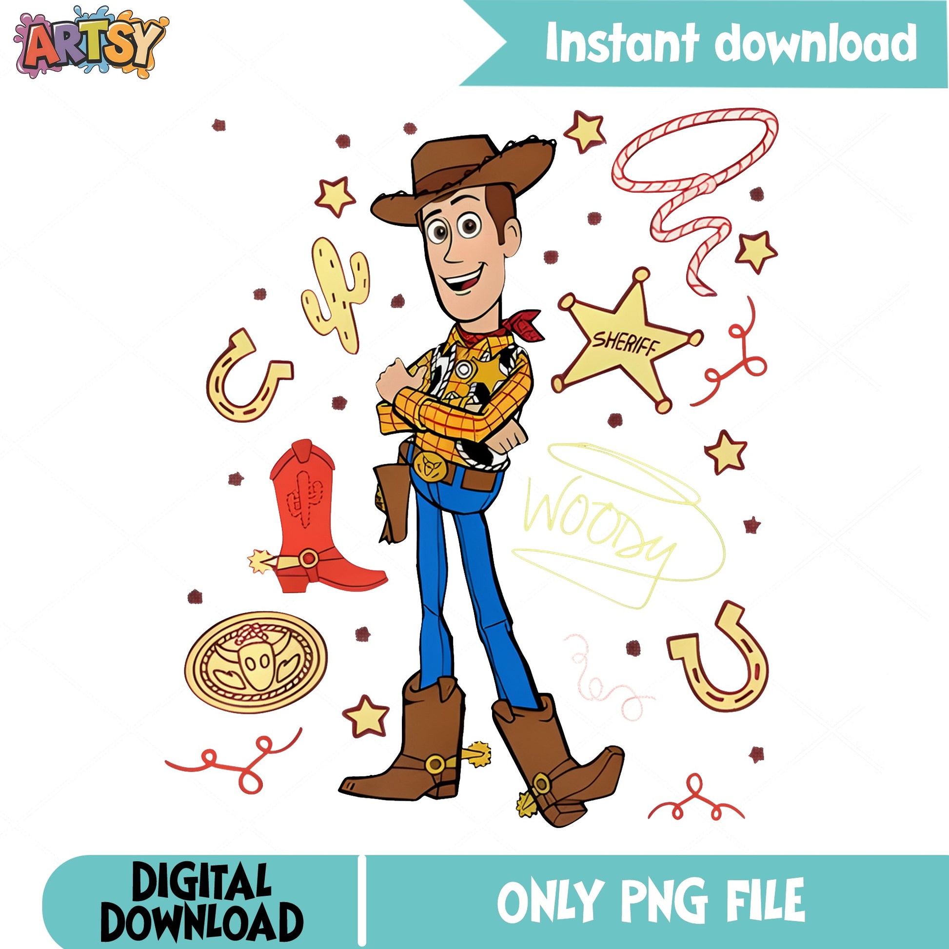 Woody Toy Story PNG, Disney Pixar Cowboy PNG, Toy Story PNG
