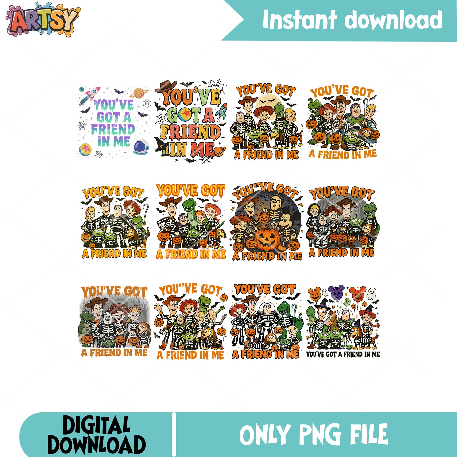 Woody in halloween png bundle, toy story halloween png, woody halloween png