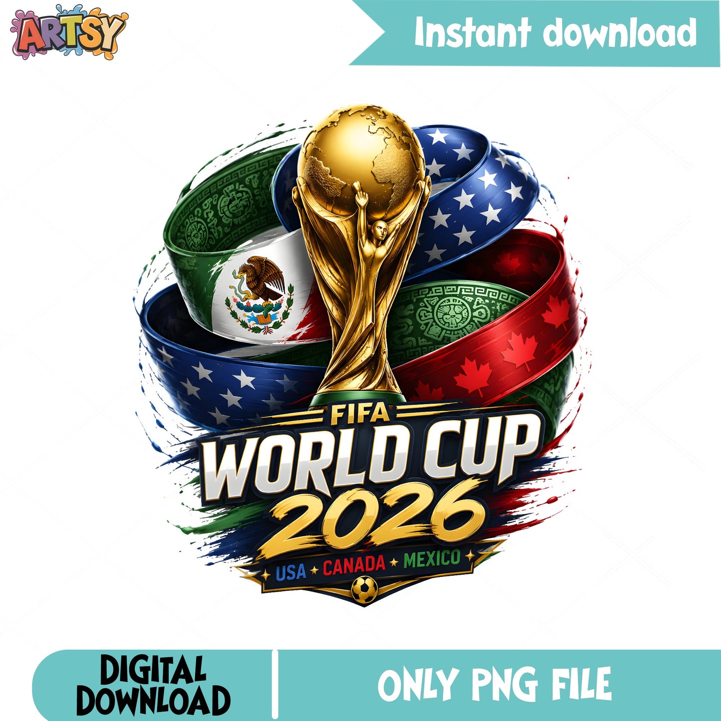 World Cup 2026 PNG, Soccer USA Canada Mexico PNG, FIFA PNG