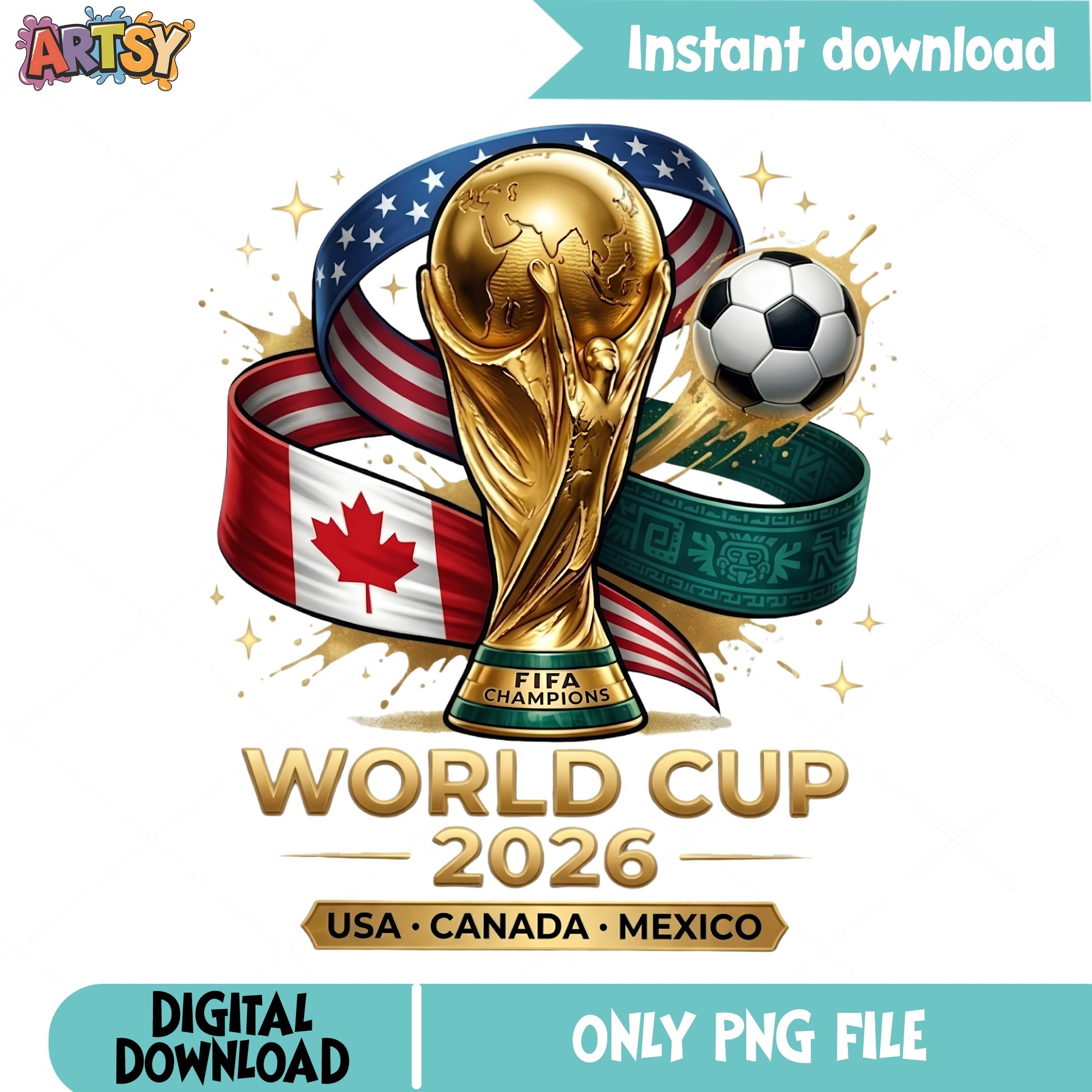 World Cup 2026 PNG, USA Canada Mexico Soccer PNG, FIFA PNG