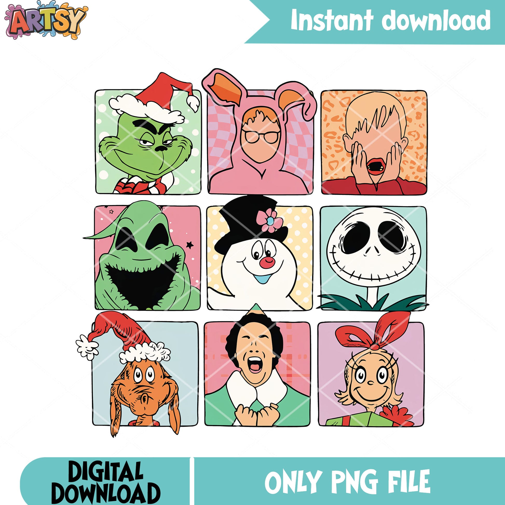 Xmas comic christmas png, jack skelington png, home alone png