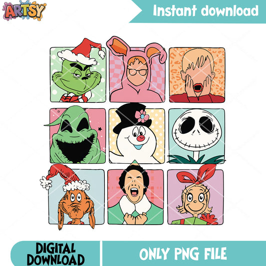 Xmas comic christmas png, jack skelington png, home alone png