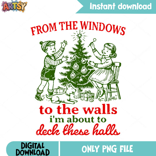 Xmas men women christmas tree png, christmas decor png, christmas ​png