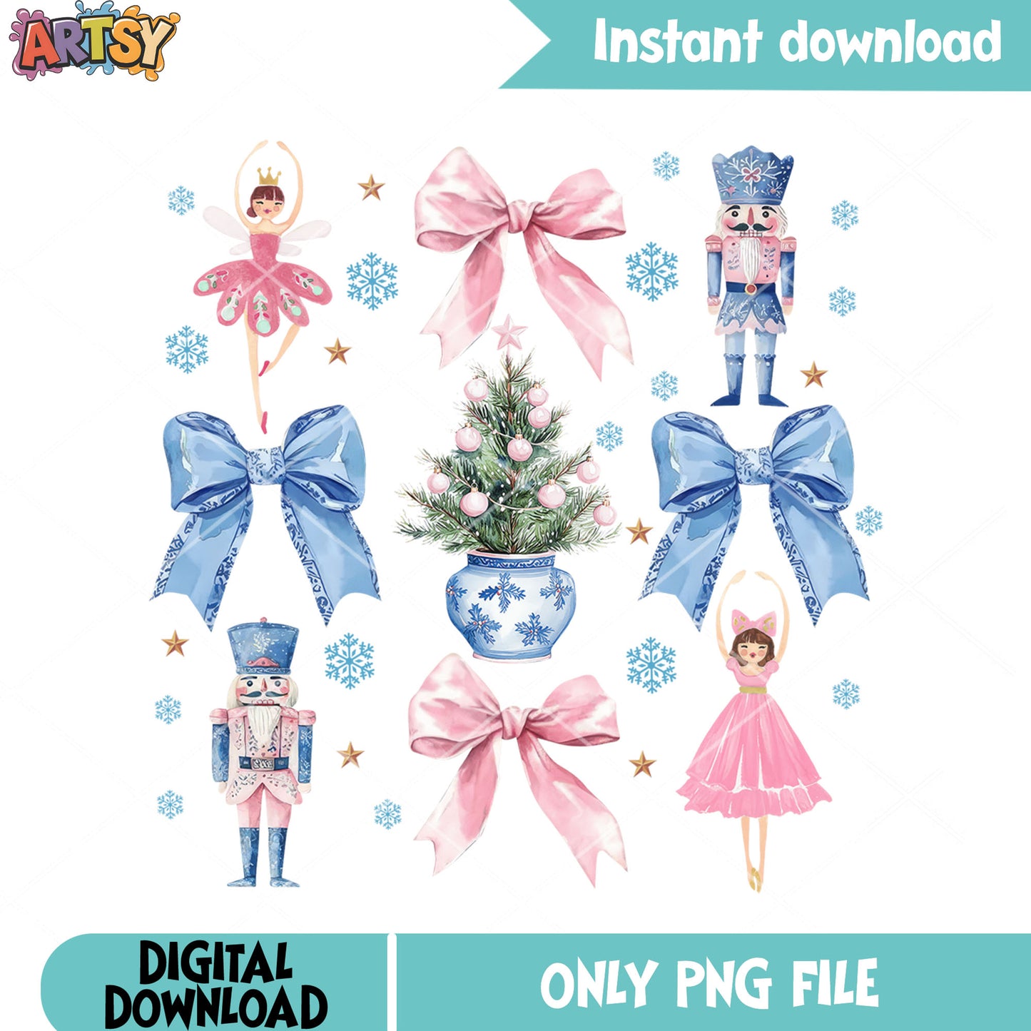 Xmas toy for kids png, soldier toy png, Sugar Plum Fairy png