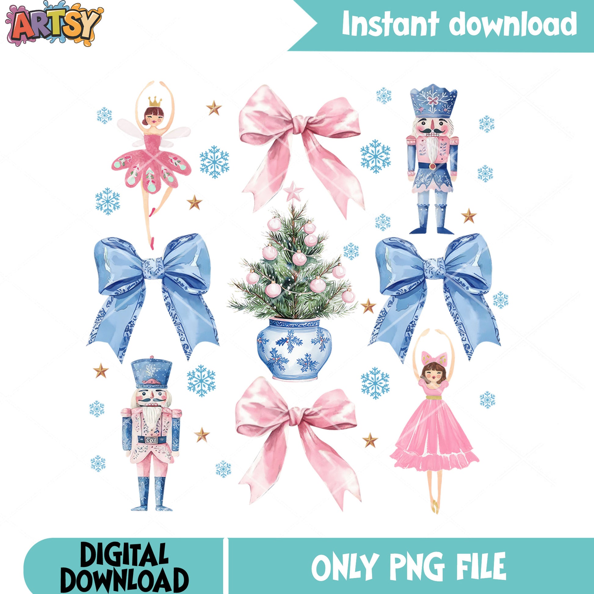 Xmas toy for kids png, soldier toy png, Sugar Plum Fairy png