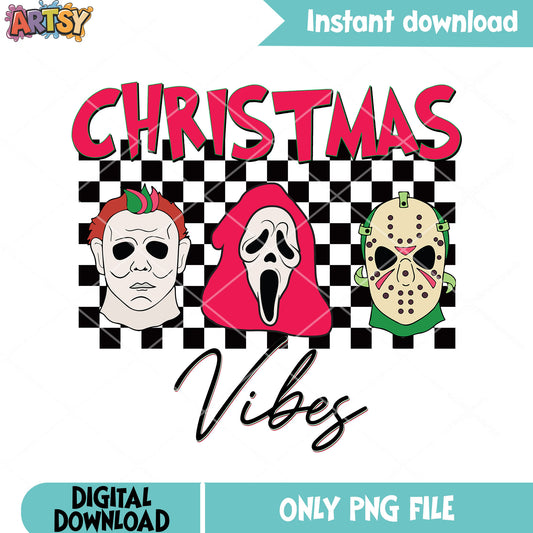 Xmas vibes for killer png, christmas costume png, jason voorhees png