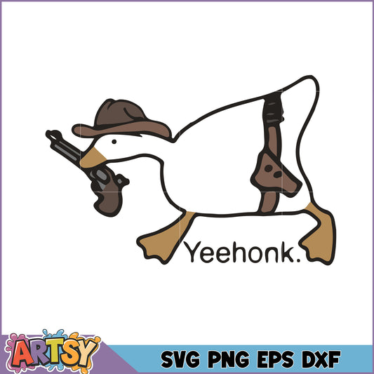Yeehonk Cowboy Duck SVG Cut File