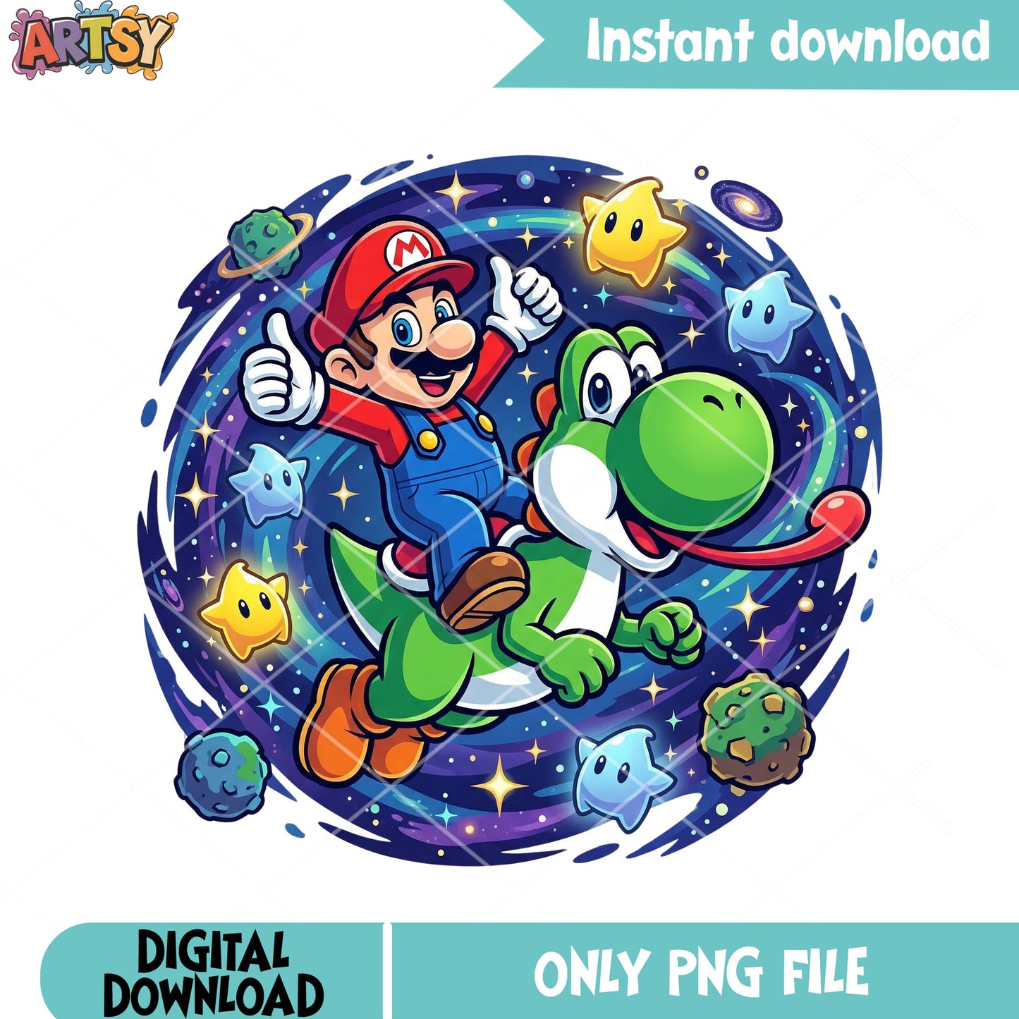 Yoshi pet mario png, super mario galaxy png, mario and yoshi png