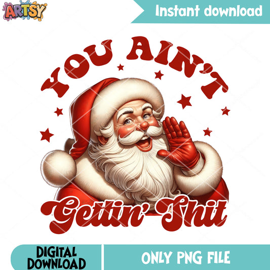 You aint png, christmas satan claus png, happy satan png