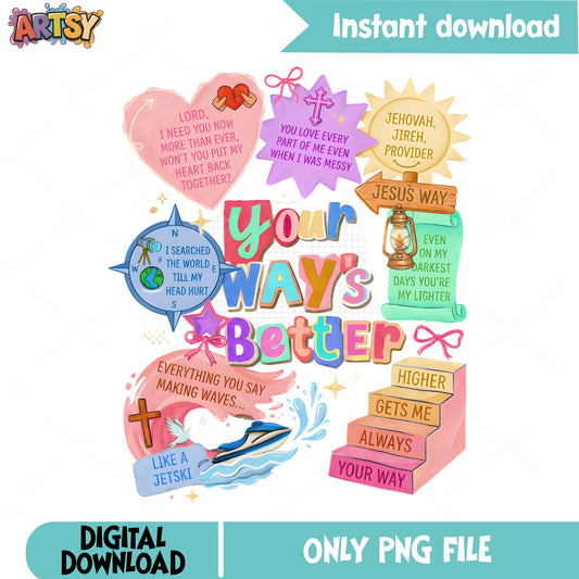 Your Way's Better PNG, Christian Music Lyrics PNG, Faith PNG