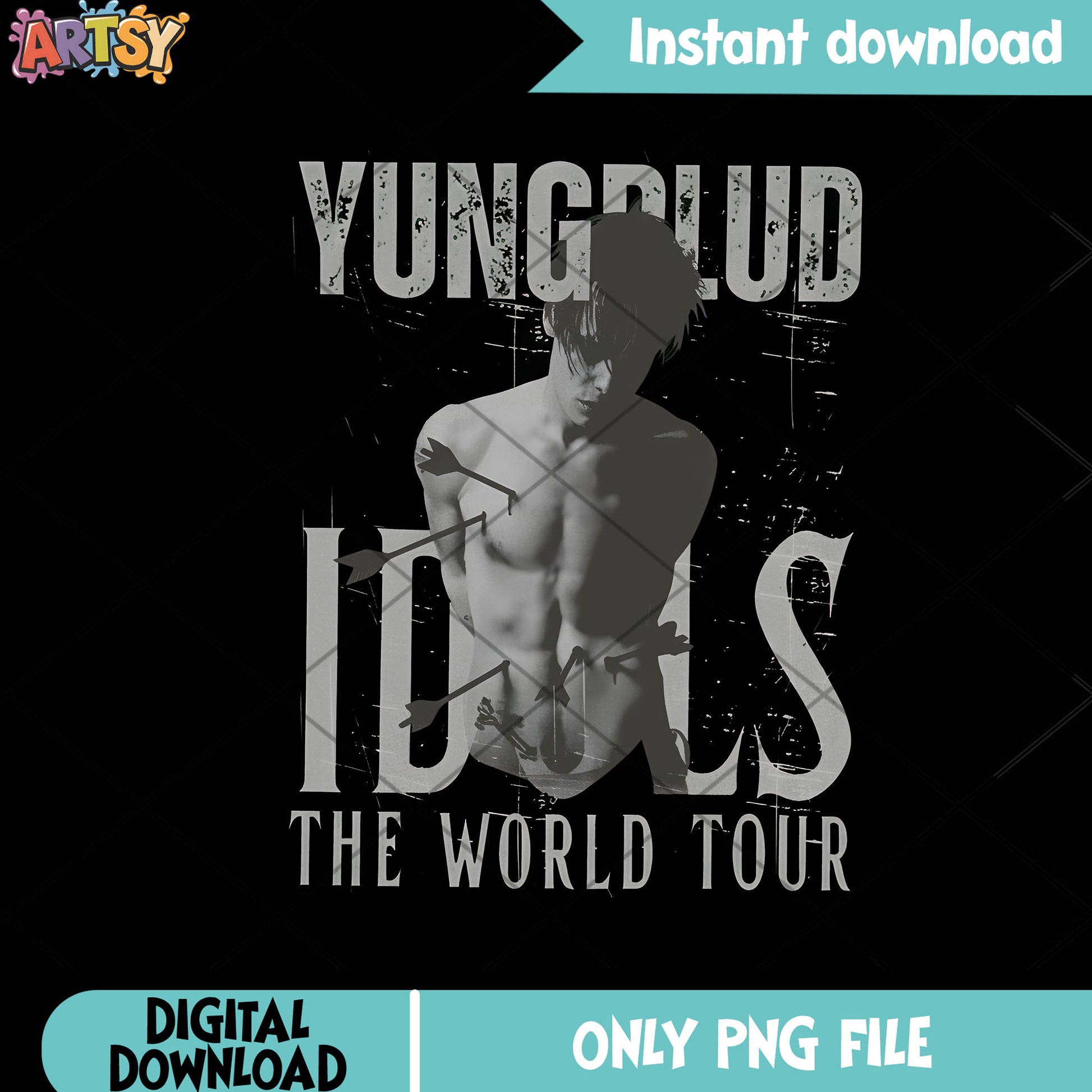 Yungblud world tour 2025 png, yungblud png, yungblud album png