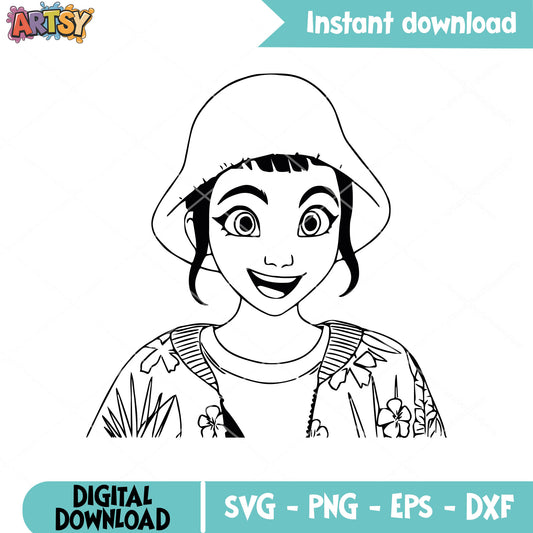 Zoey kpop smile svg, kpop hunter zoey svg, kpop demon hunters svg