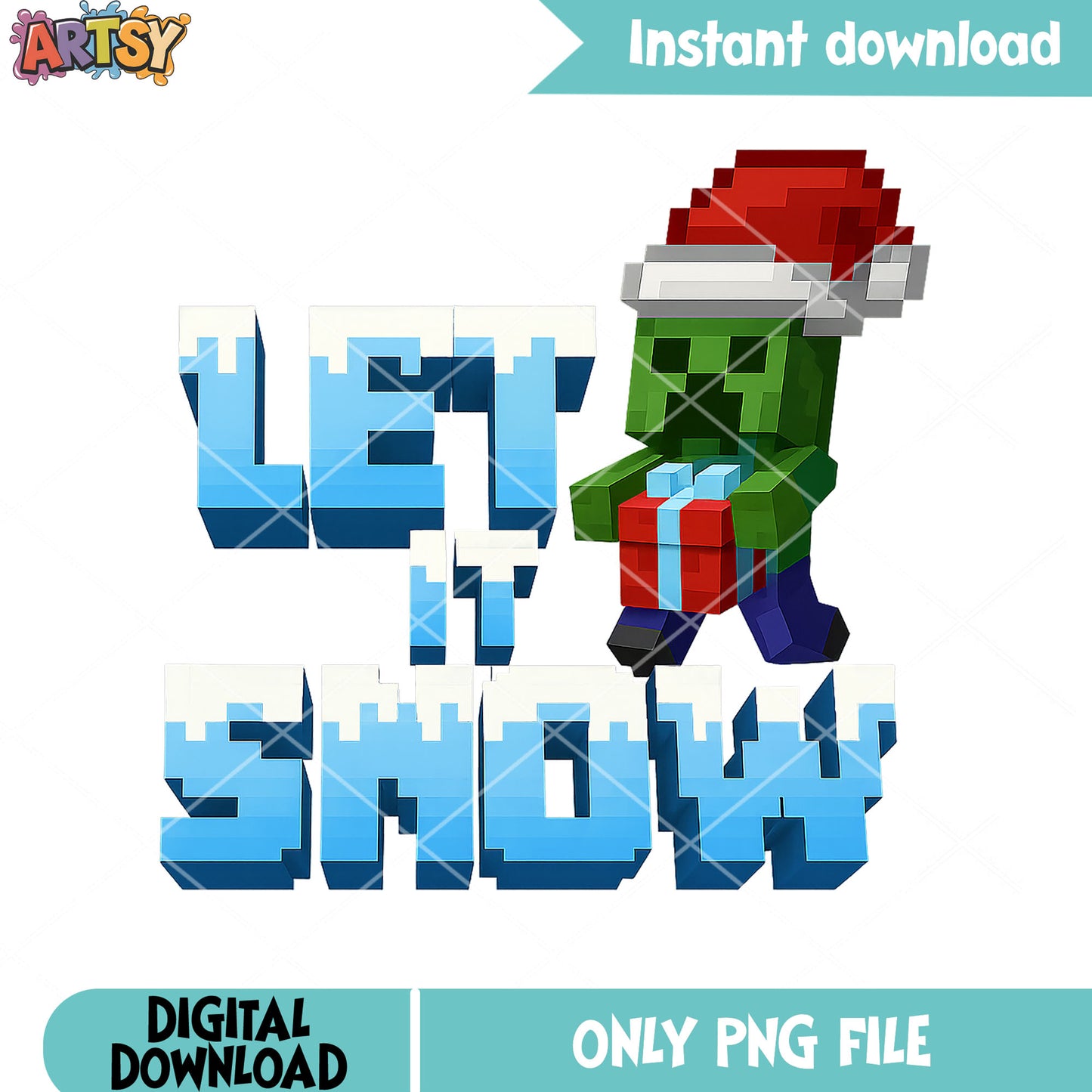 Zombie costume creeper christmas png, creeper png, minecraft png