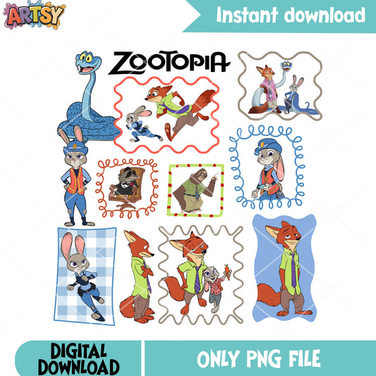 Zootopia movies poster png, couple zootopia png, Flash zootopia png
