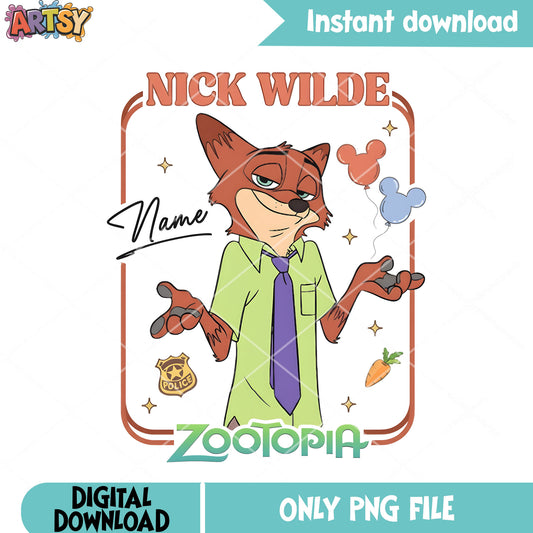 Zootopia nick wilde fox png, hands up design png, shrug tie png