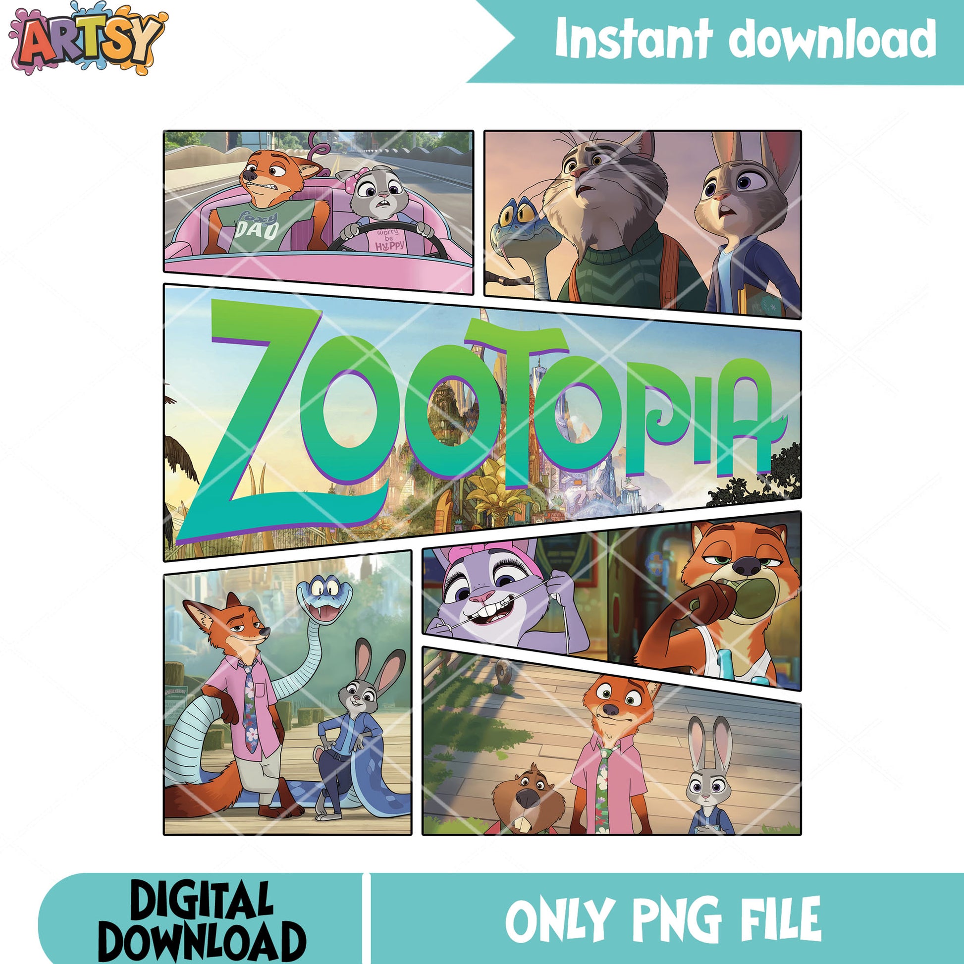Zootopia vacation nick judy png, gary de snake png, disney movies png