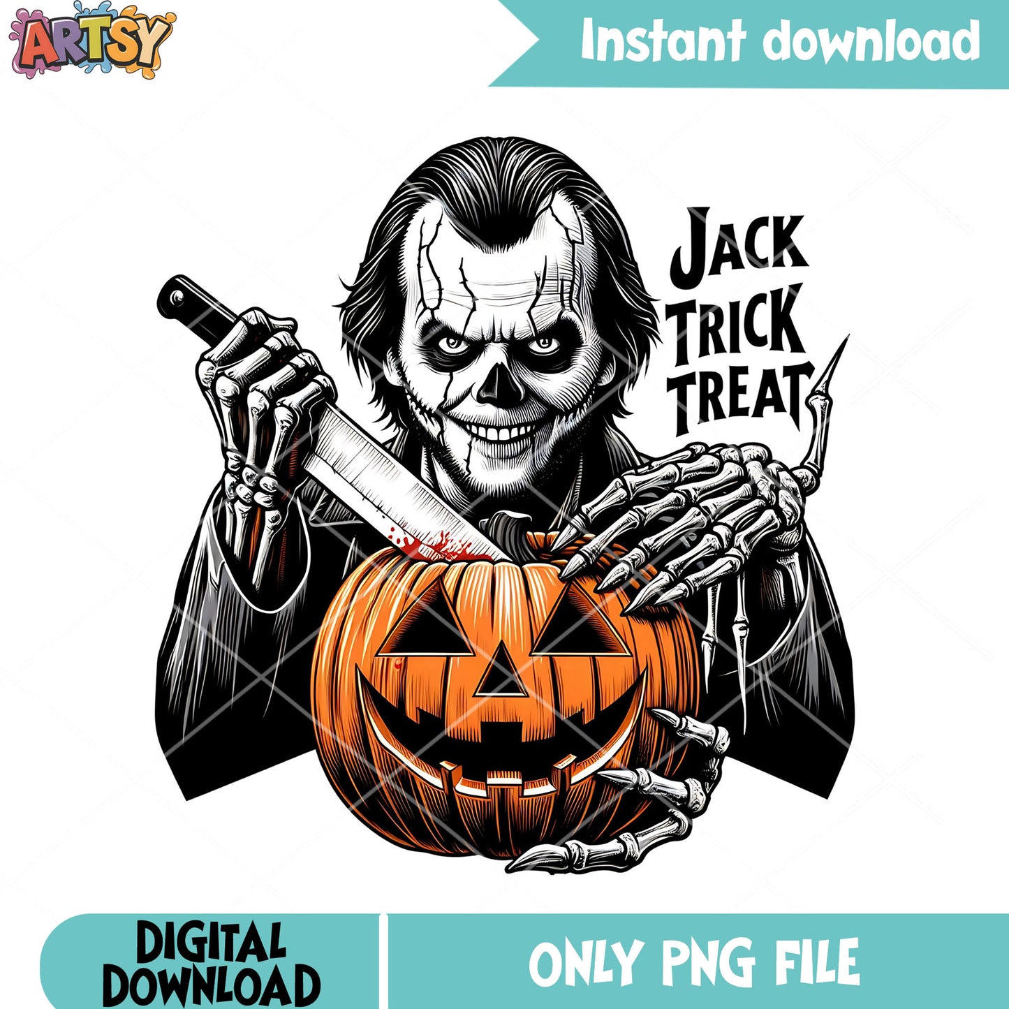jack trick or treat png, Pumpkin King png, scary halloween png