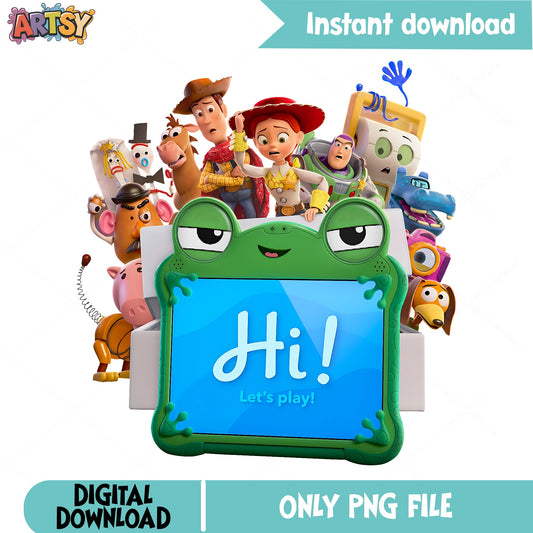 Toy Story Characters Bundle PNG, Disney Pixar PNG, Woody Buzz PNG
